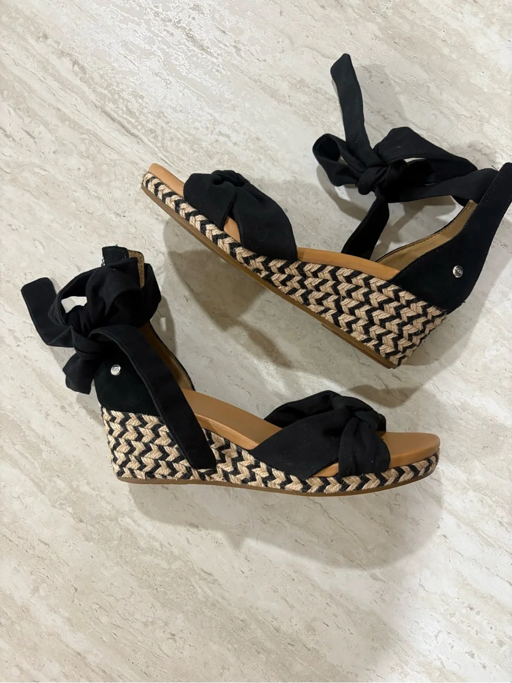 UGG black wedge